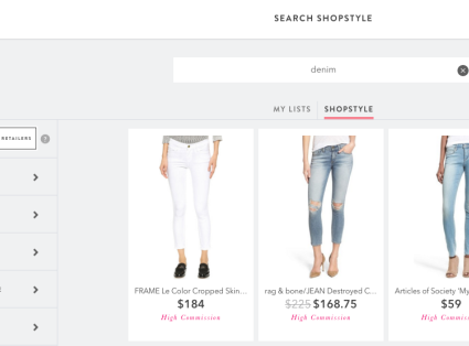 Create Text Links on ShopStyle Collective